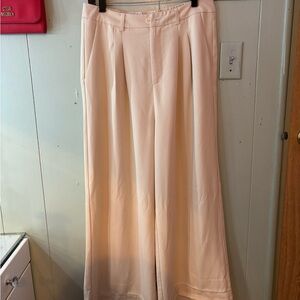 Elegant Cream Wide-Leg Pants
